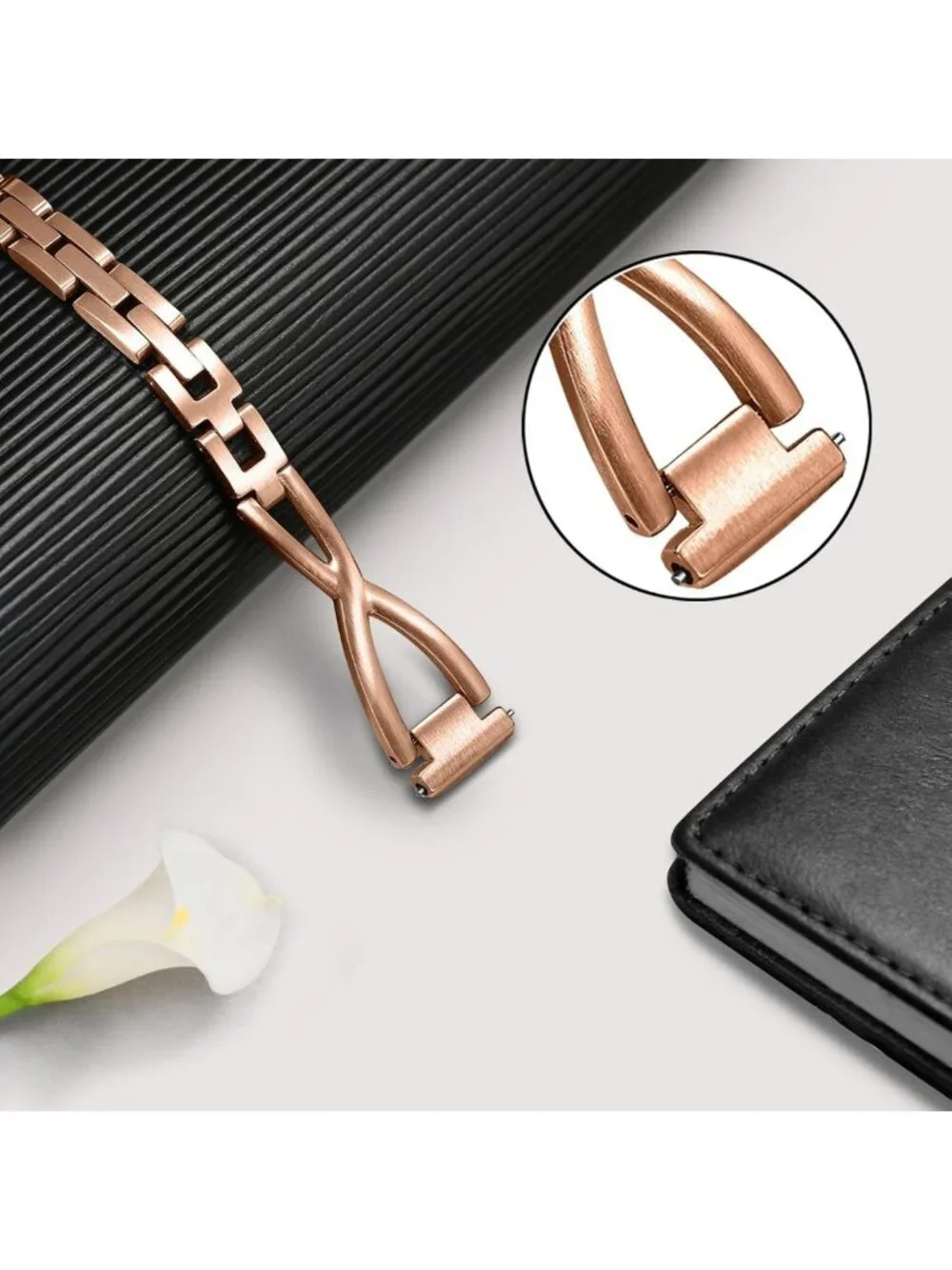 Stylish Stainless Steel Watchband for Fitbit Inspire 2/HR - Women's Jewelry